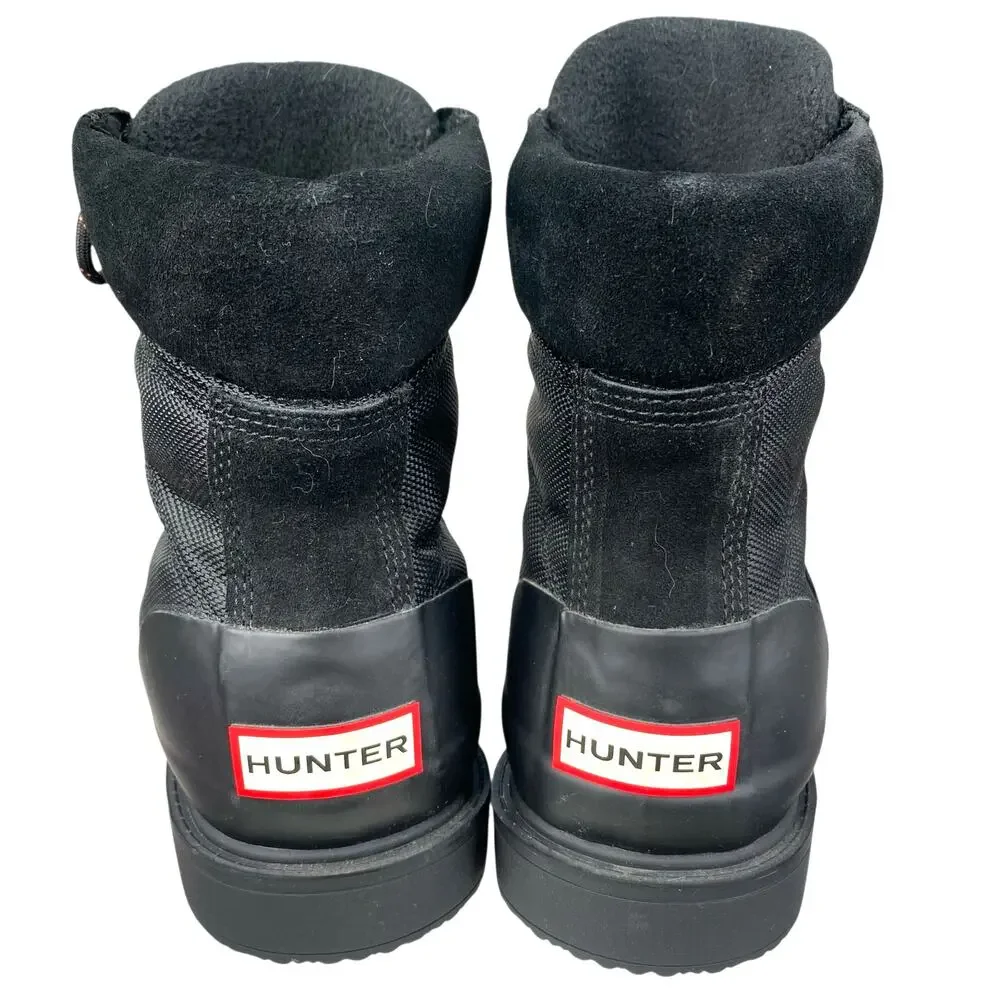 Hunter Men's Original Insulated Black Weatherproof Commando Boot Size 8